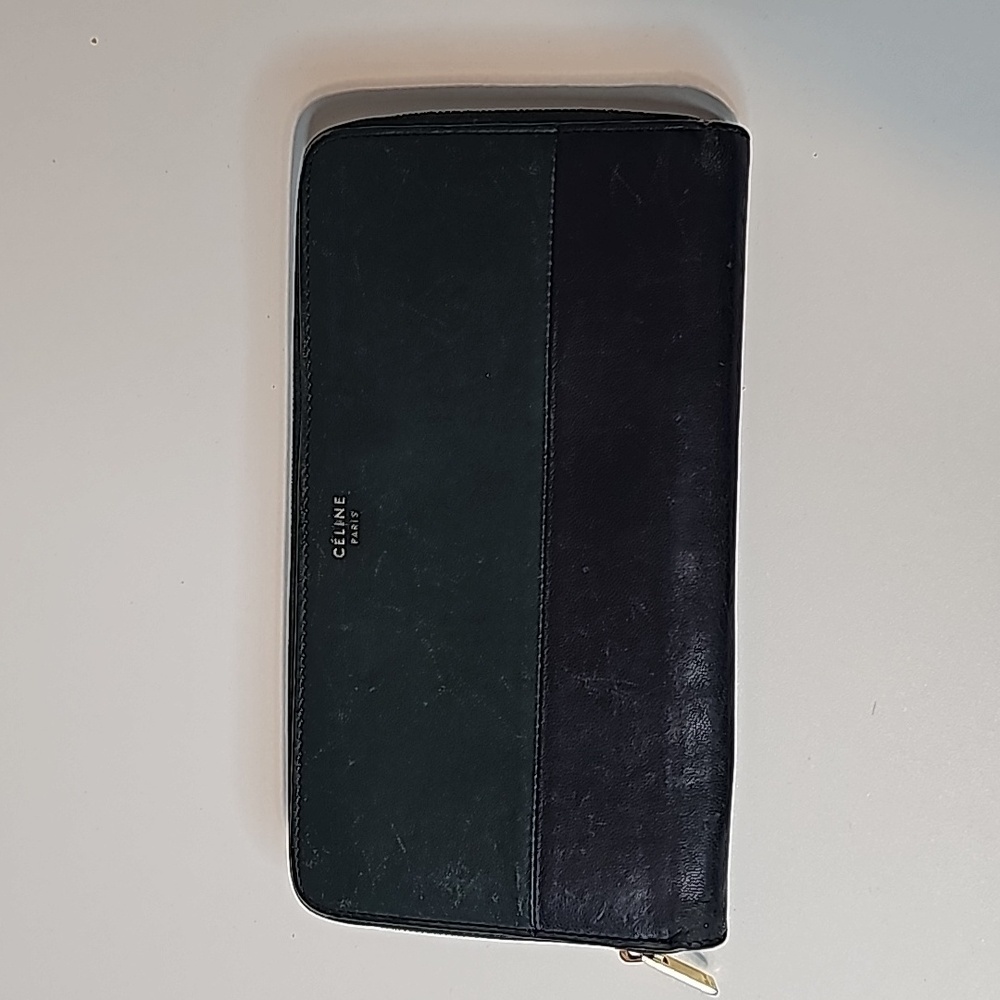 Celine Large Zipped Multifunction Bicolor Calf Le… - image 1